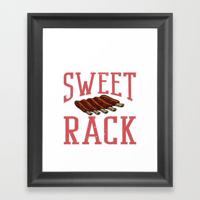 BBQ Ribs Beef Smoker Grilling Pork Dry Rub Framed Art Print