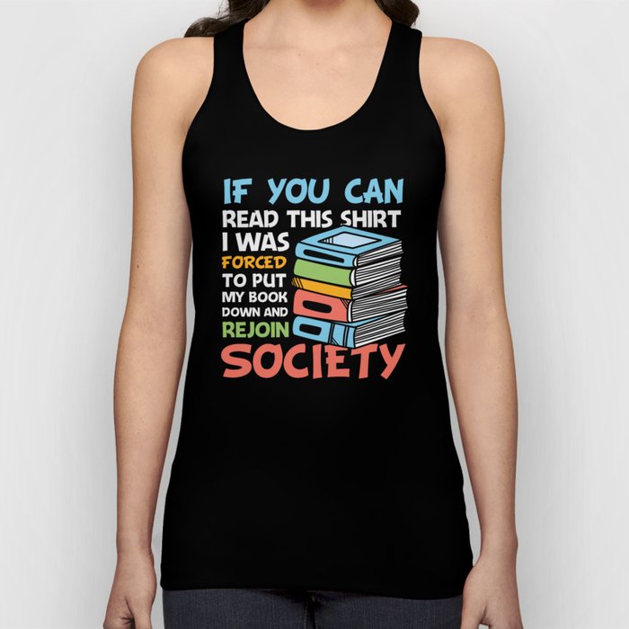 Funny Antisocial Book Lover Saying Tank Top
