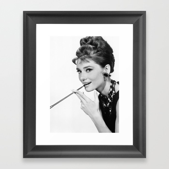 Audrey Hepburn Vintage Poster Framed Art Print