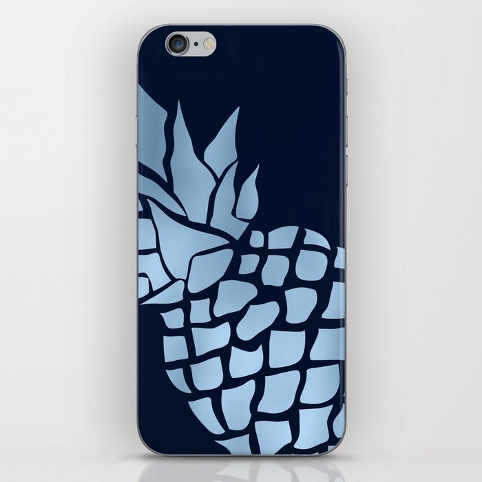 Big Pineapple in Blue and Navy iPhone Skin