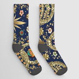 Art Nouveau Floral Pattern Socks
