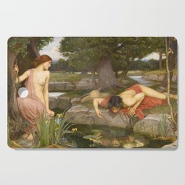 Echo & Narcissus by John William Waterhouse Cutting Board