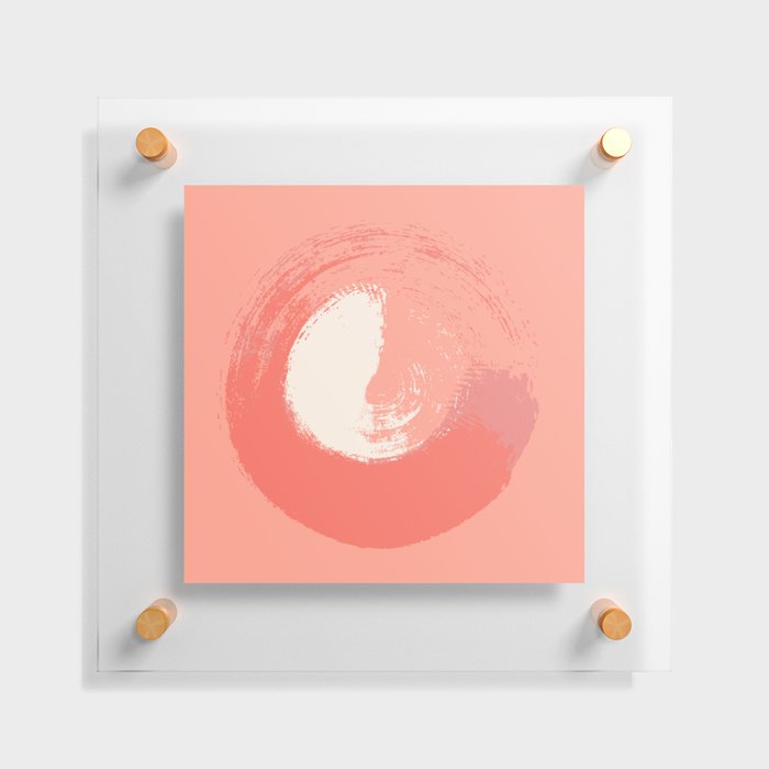 Bottle - Abstract Circle Colourful Swirl Art Design in Pink Floating Acrylic Print