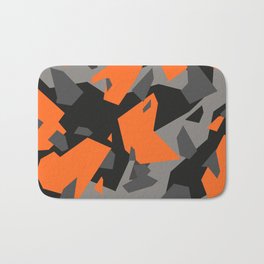 Black\Grey\Orange Geometric camo Bath Mat