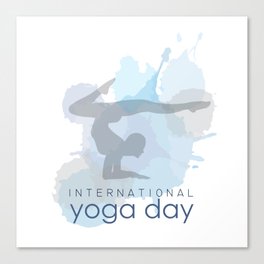 International yoga day workout  Canvas Print