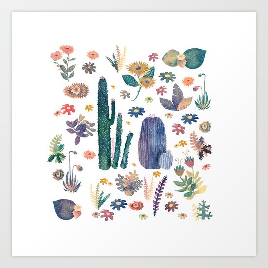 cactus king and Queen of the nature!! Art Print
