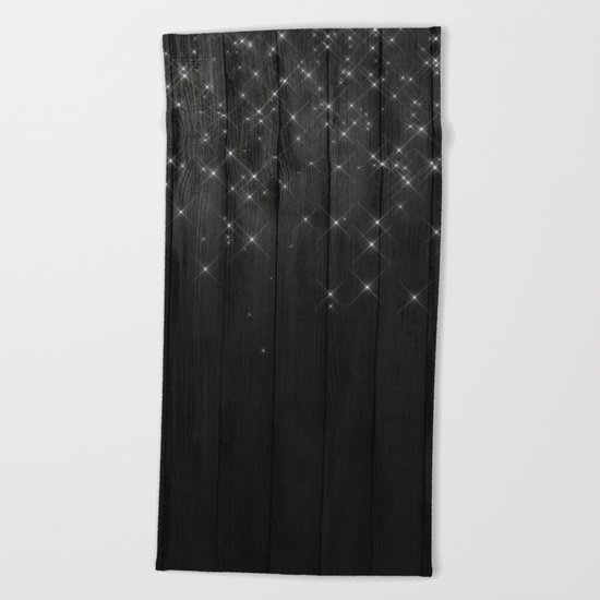 Fairy Lights on Wood 05 Beach Towel