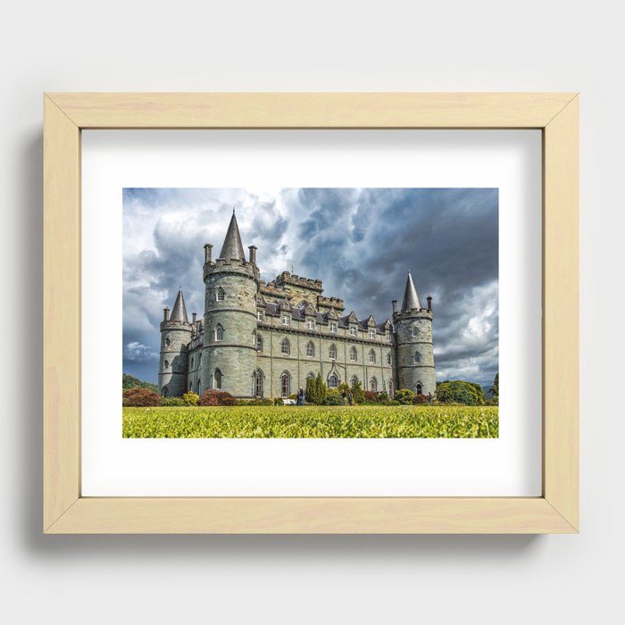 Moody Skies over Inveraray Castle, Inveraray, Argyll, Scotland Recessed Framed Print