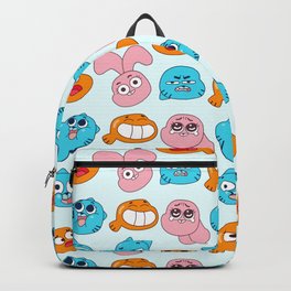 Gumball Faces Pattern Backpack