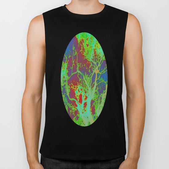 Dotted Leaf Biker Tank