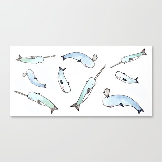 Narwhal Friends Canvas Print