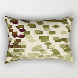 Modern Geometric Squares Forest Lime Green Rectangular Pillow