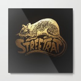 StreetRat Metal Print | Typography, Pop Art, Graphic Design, Illustration 