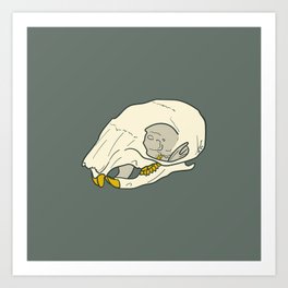 Squirrel Skull Art Print | Witch, Digital, Illustration, Witchcraft, Teeth, Natural, Voodoo, Graphicdesign, Bone, Squirrel 