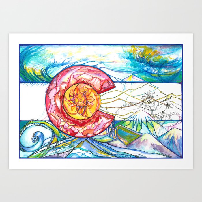 Colorado Flag Art Print By Tayclay Society6