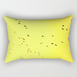 Birds in flight, Delhi. Rectangular Pillow