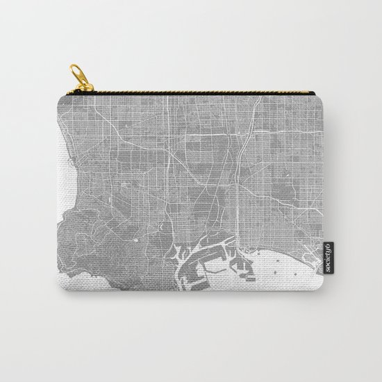 Los Angeles map grey Carry-All Pouch