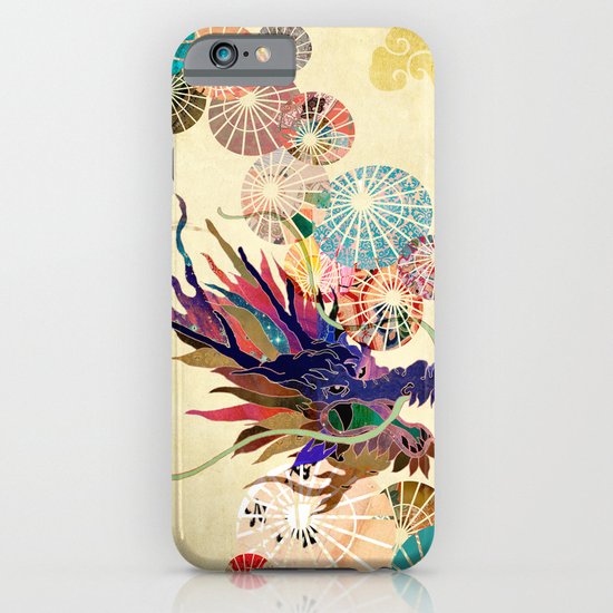 Dragon with unbrellas iPhone & iPod Case