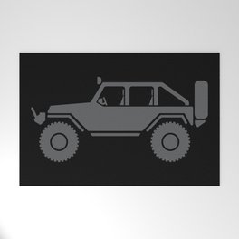 Off Road 4x4 Silhouette Welcome Mat | American, Mudding, Fourdoor, Terrain, Offroad, Mudder, Moab, Rescue, Hill, 4X4 