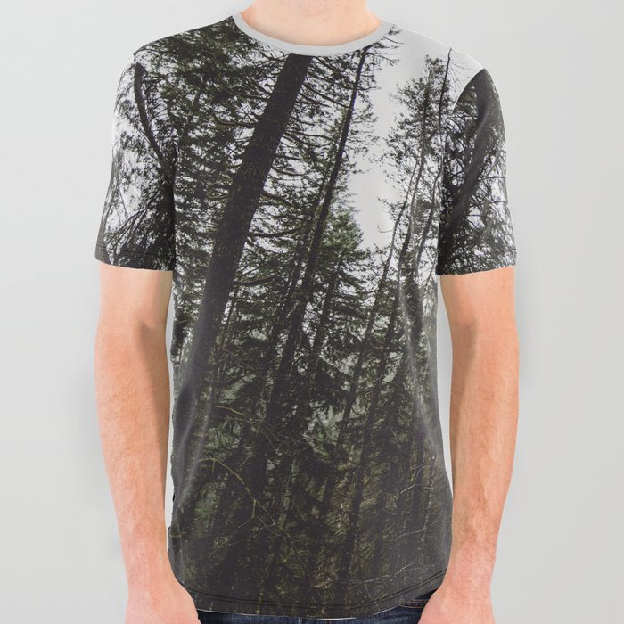 Pacific Northwest Forest All Over Graphic Tee