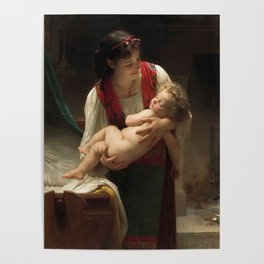 Berceuse (Le Coucher) by William-Adolphe Bouguereau Poster