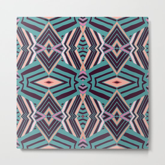 Night Beach Poplin Metal Print