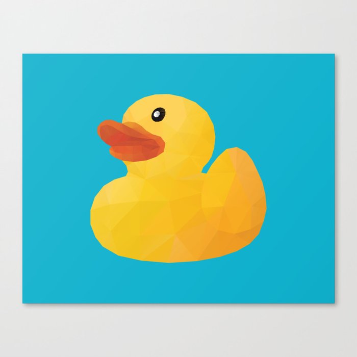 Rubber Duck polygon art Canvas Print