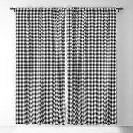 Micro Black and White Houndstooth Pattern Blackout Curtain