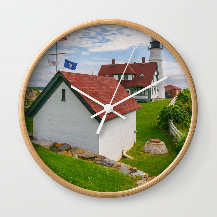 Portland Lighthouse Maine Wall Clock