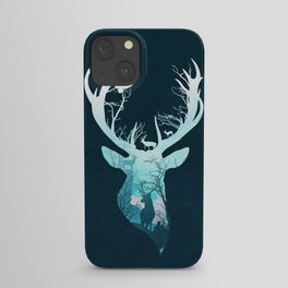 Deer Blue Winter iPhone Case