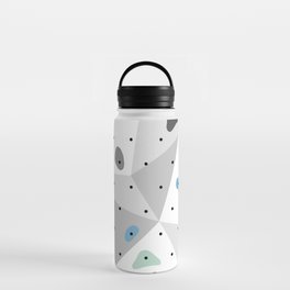Abstract geometric climbing gym boulders blue mint Water Bottle