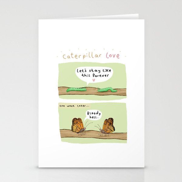 Caterpillar Love Stationery Cards