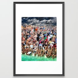 Ptown Inn Pool Bear Week Collage Framed Art Print