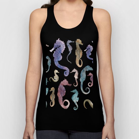 Colorful Seahorses Unisex Tank Top