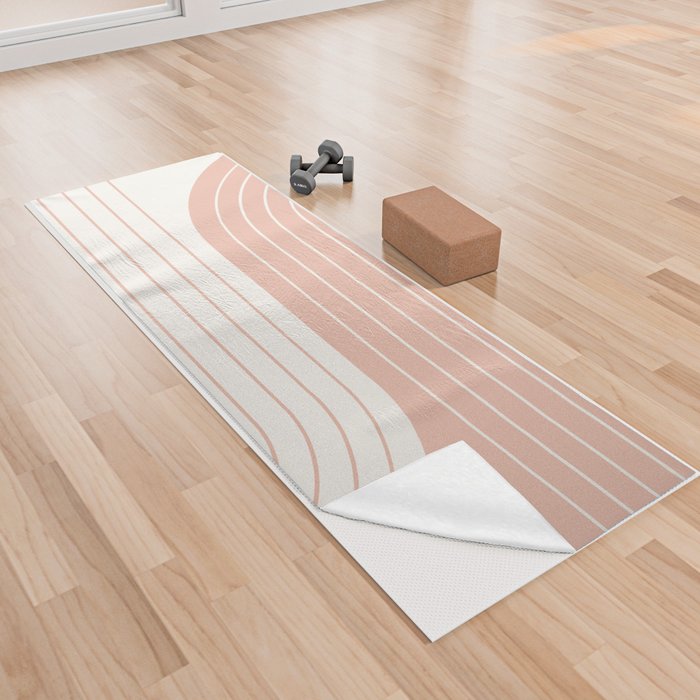 Two Tone Line Curvature LXXI Yoga Towel