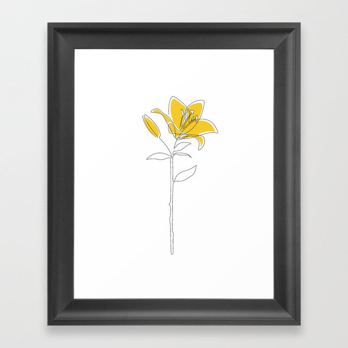 Mustard Lily Framed Art Print