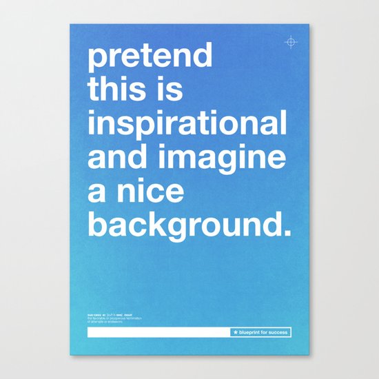 Blueprint For Success Canvas Print