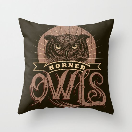 Team Owl Throw Pillow