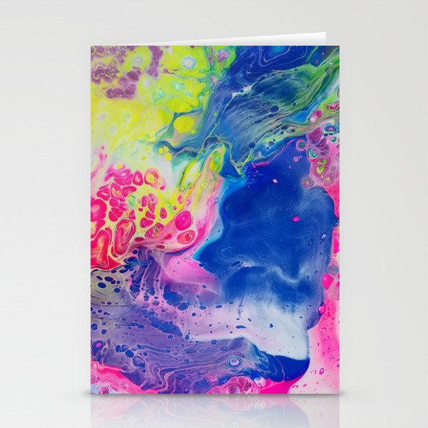 Dirty Pour Acrylic Paint Stationery Cards