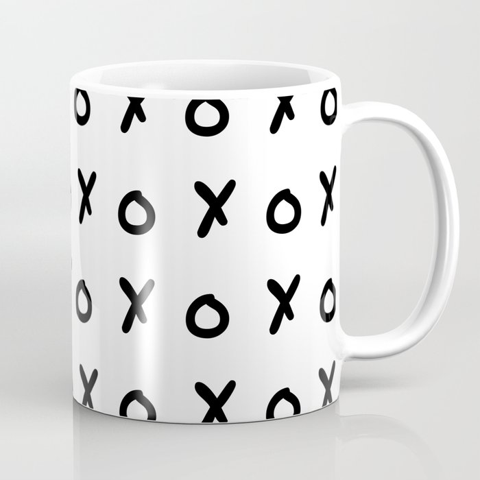 White & Black X&O's Coffee Mug