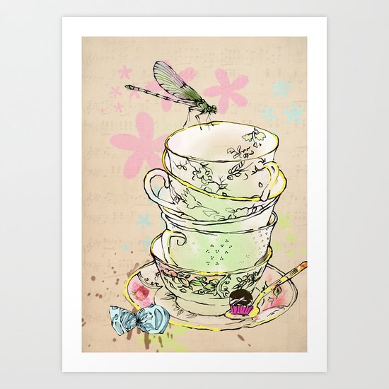high tea Art Print