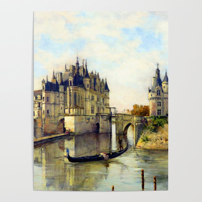 Emmanuel Lansyer Chateau de Chenonceau Poster