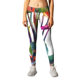 The bird of paradise Leggings | Painting, Landscape, Nature, Illustration, Curated 