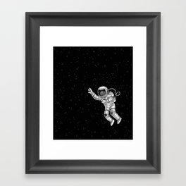 Astronaut in the outer space Framed Art Print