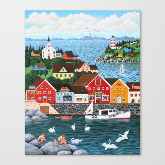 Swan's Cove Canvas Print