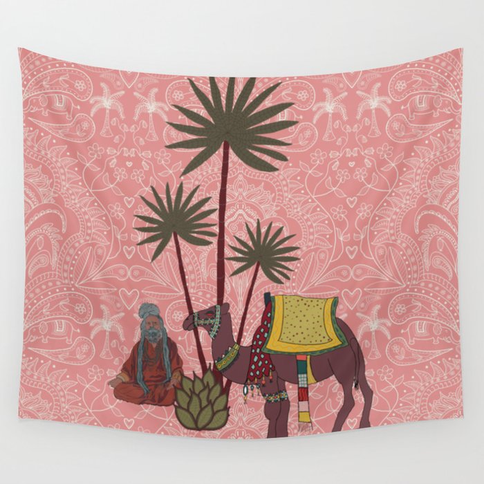 INDIA VIBES CAMEL Wall Tapestry