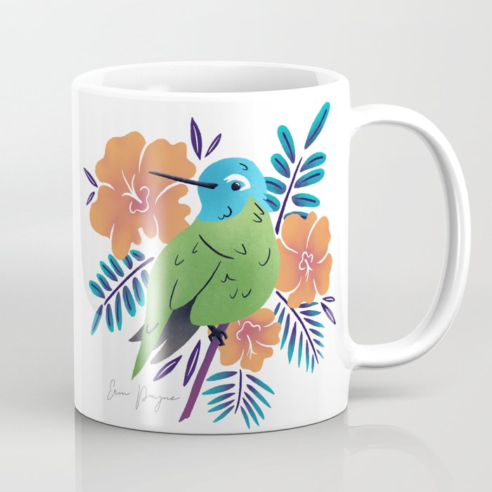 Tropical, Colorful Hummingbird Coffee Mug
