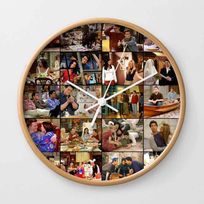 Friends Scene Collage Wall Clock By Buttercupkk12 Society6