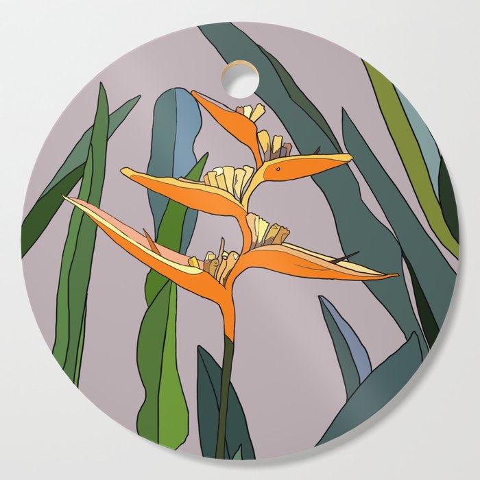 Bird of Paradise Flower - Nature's Lines Cutting Board