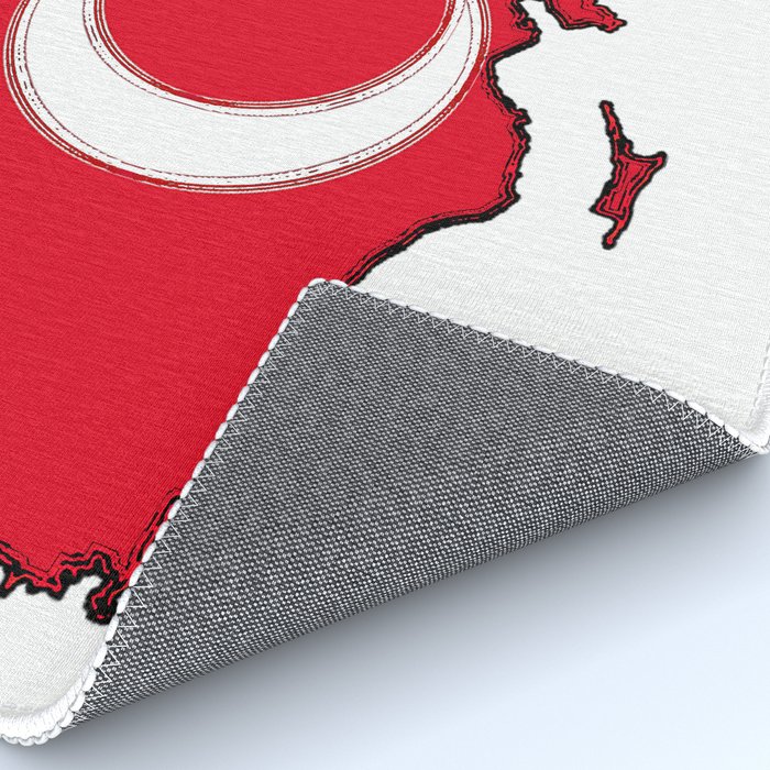 Turkey Map With Turkish Flag Rug By Havocgirl
